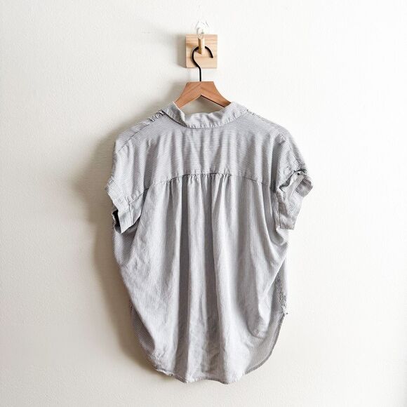 Madewell Central Drapey Stripe Shirt Size S - Picture 5 of 7